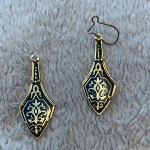 Vintage Toledo Damascene Earrings